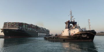 43 Ships stranded in Suez Canal free with  Ever Given anchors in Great Bitter Lake