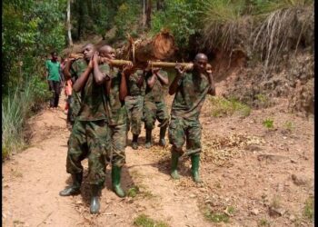 Gisagara: Ingabo z’Igihugu zafatanyije n’abaturage gusana ikiraro cyambukwaga bigoranye