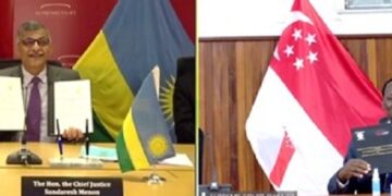 URwanda na Singapore bemeranyije  guteza imbere    ikoranabuhanga mu bucamanza