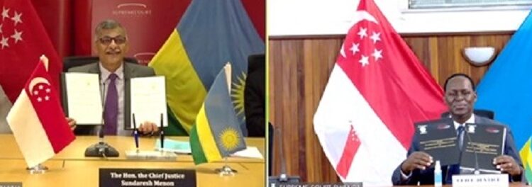 URwanda na Singapore bemeranyije  guteza imbere    ikoranabuhanga mu bucamanza