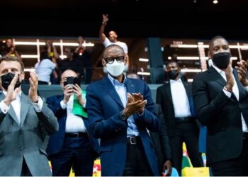 Ikipe ya Patriots BBC yimanye u Rwanda imbere ya perezida wa Repubulika y’u Rwanda Paul Kagame na Emmanuel Macron w’ubufaransa