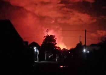 Mount Nyiragongo erupts again