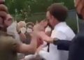 French President  slapped in face