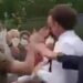 French President  slapped in face