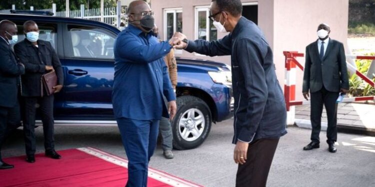 Prezida Kagame na Tshisekedi bahuriye iRubavu