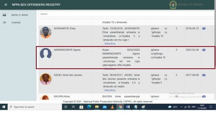 Abantu 322 bahamijwe gusambanya abana bashyizwe ku mugaragaro n’amafoto yabo…Abagore ni 7