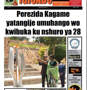 Ikinyamakuru Igisabo Vol ya 19 cyasohotse Special  Kwibuka 28