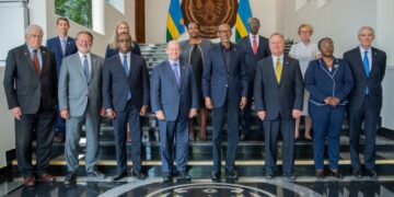 Perezida Kagame yakiriye itsinda ry’abagize Inteko Ishinga Amategeko ya Amerika