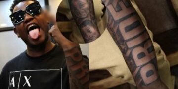 Bruce Melody yishyize ho Tatoo y’abana ifite agaciro ka hafi miliyoni