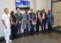 Madamu Jeannette ari muri Suede aho yasuye ibikorwa bitandukanye
