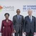Perezida Kagame na Madamu Jeannete Kagame mu bitabiriye inama ya Francophonie
