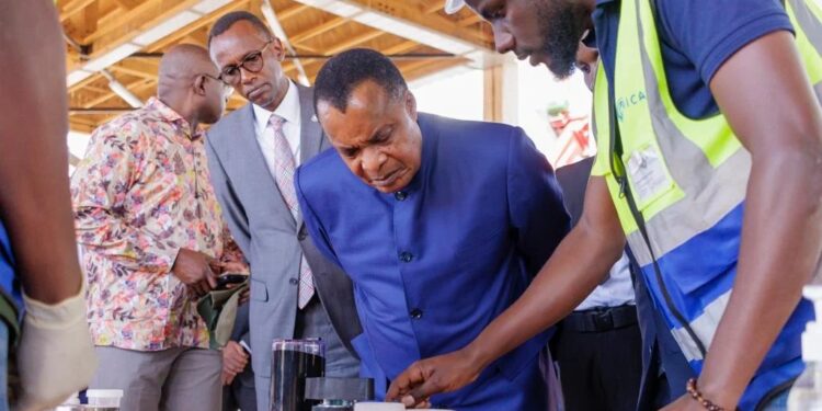 Perezida Sassou-Nguesso yasuye ishuri rikuru rya RICA riherereye mu Bugesera
