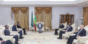 Perezida Ghazouani wa Mauritanie yinjiye mu kibazo cy’u Rwanda na RDC