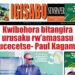 Ikinyamakuru IGISABO VOL 26 cyasohotse Special Kwibohora30